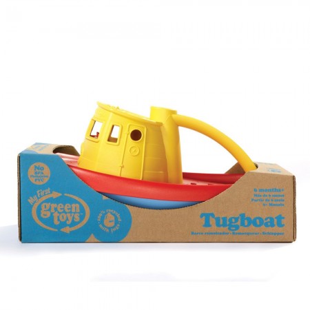 Łódź holownicza żółta zabawka +6mc, Green Toys