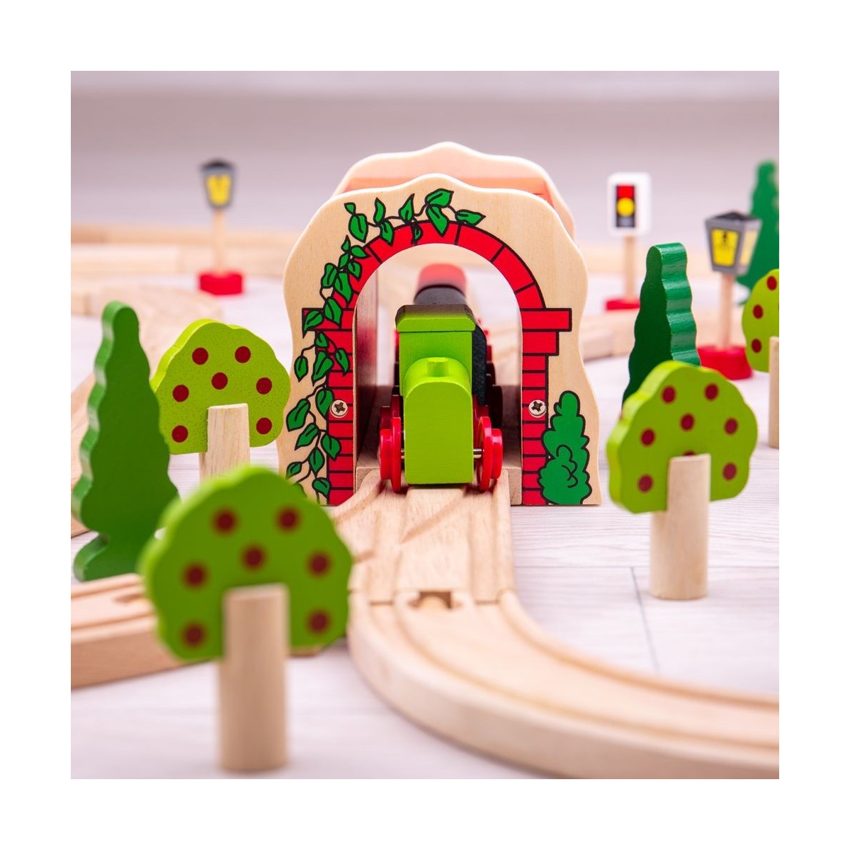 Ceglany tunel do kolejek drewnianych, Bigjigs