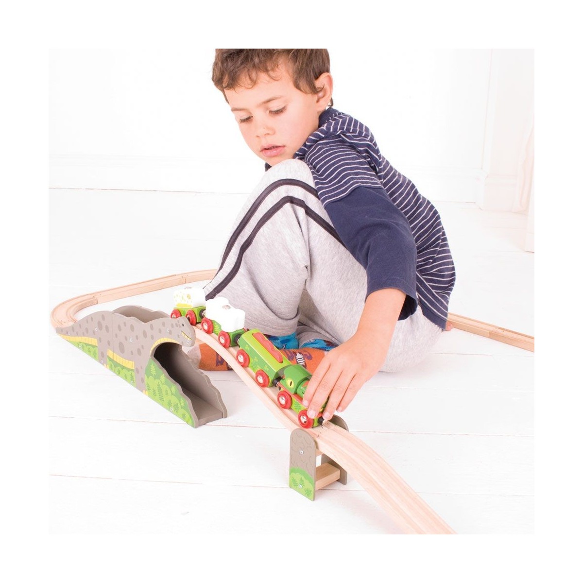 Most Brontozaura do kolejek drewnianych, Bigjigs