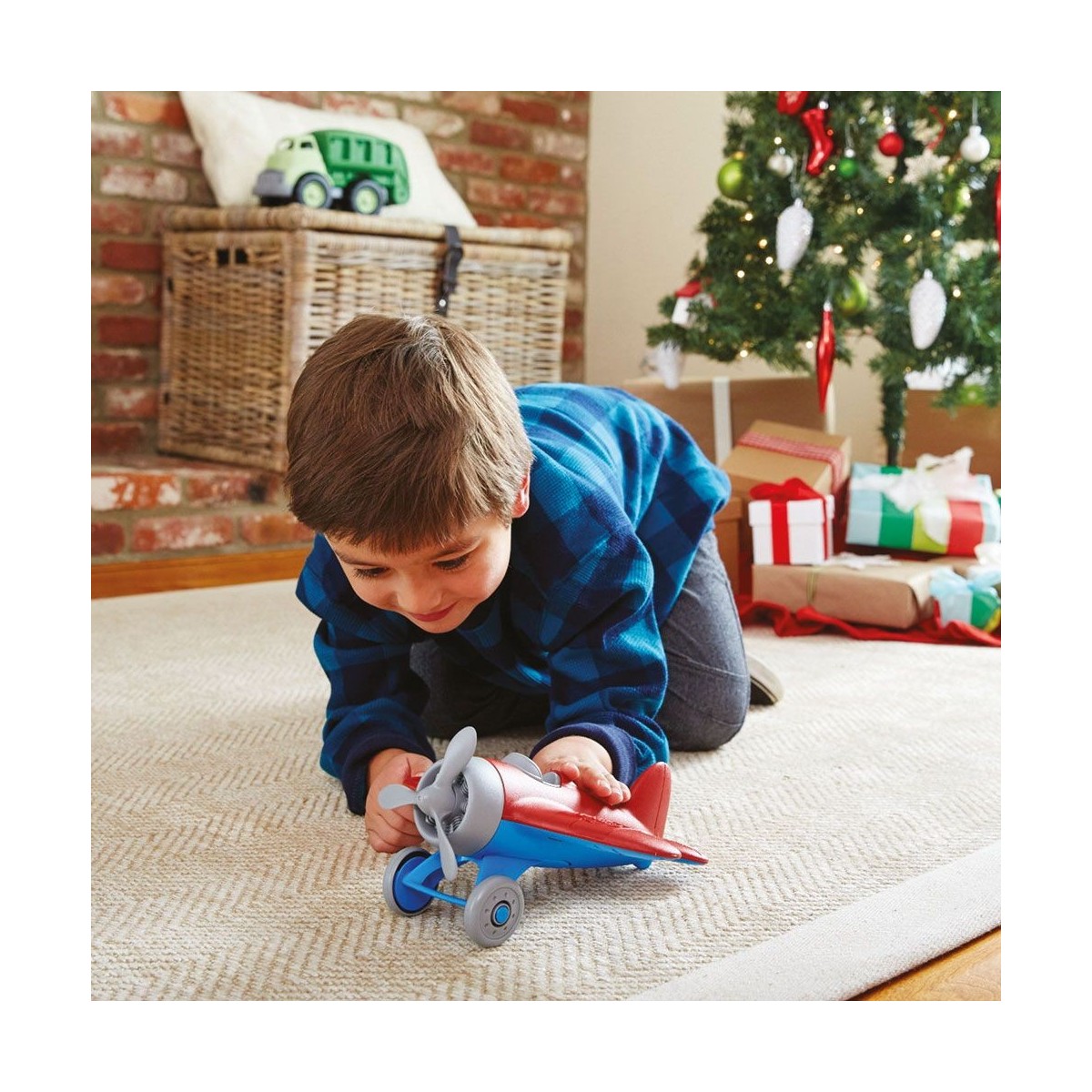 Czerwony samolot plastikowy zabawka +12m, Green Toys