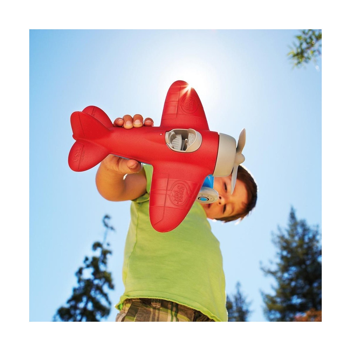 Czerwony samolot plastikowy zabawka +12m, Green Toys