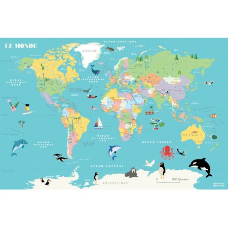 Vilac Magnetyczna Mapa Świata drewniane puzzle +5 Vilac Magnetyczna Mapa Świata drewniane puzzle +5