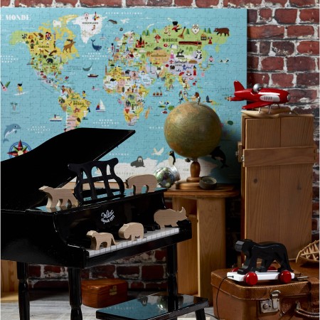 Vilac Magnetyczna Mapa Świata drewniane puzzle +5 Vilac Magnetyczna Mapa Świata drewniane puzzle +5