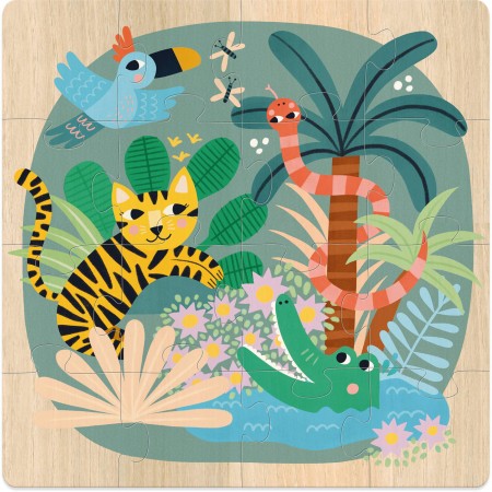 Vilac Na lądzie, Morzu i w Powietrzu Puzzle 3x16 elementów drewniane Vilac Na lądzie, Morzu i w Powietrzu Puzzle 3x16 elementów drewniane