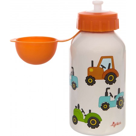 Sigikid bidon szary Traktor 350ml dla dzieci