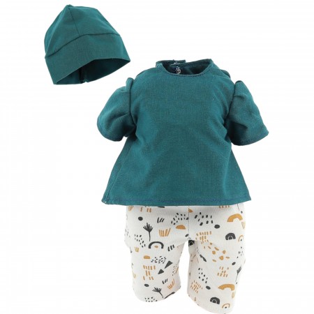 Ubranka Theo dla lalek bobas 28 cm zabawka +18m, Petitcollin Ubranka Theo dla lalek bobas 28 cm zabawka +18m, Petitcollin