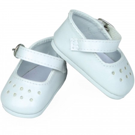 Buciki białe dla lalek Minette 27 cm, Petitcollin Buciki białe dla lalek Minette 27 cm, Petitcollin