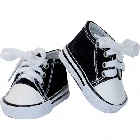 Czarne trampki dla lalek 36 cm, Petitcollin Czarne trampki dla lalek 36 cm, Petitcollin