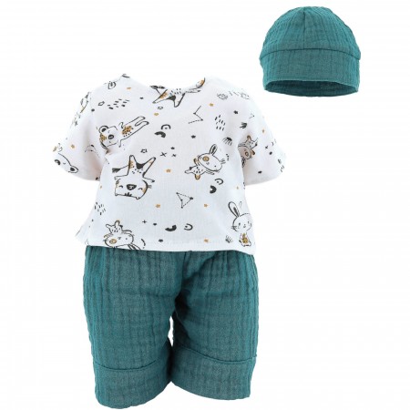 Ubranka Marius dla lalek bobas 36 cm zabawka +18m, Petitcollin Ubranka Marius dla lalek bobas 36 cm zabawka +18m, Petitcollin