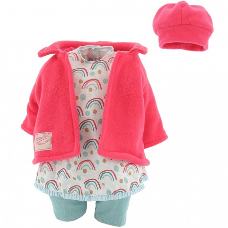 Ubranka Margaux dla lalek bobas 36 cm zabawka +18m, Petitcollin Ubranka Margaux dla lalek bobas 36 cm zabawka +18m, Petitcollin