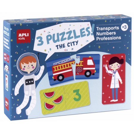 Apli Kids Puzzle 36 x 2 elem. Zawody-Liczby-Pojazdy