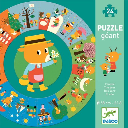 Djeco puzzle kartonowe gigant pory roku od 3 lat