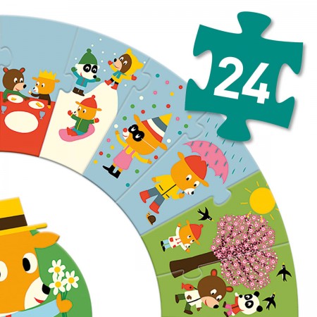 Djeco puzzle kartonowe gigant pory roku od 3 lat