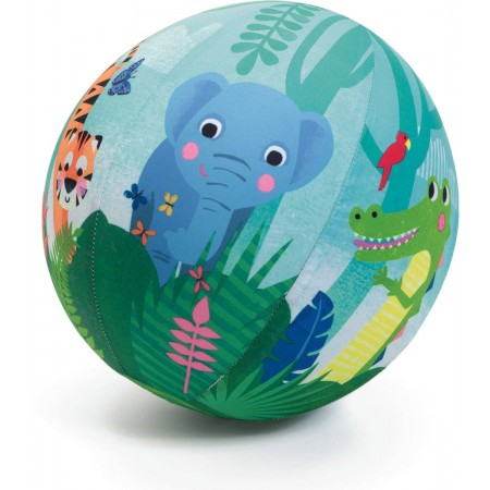 Djeco piłka materiałowa dżungla z balonami 23 cm +2