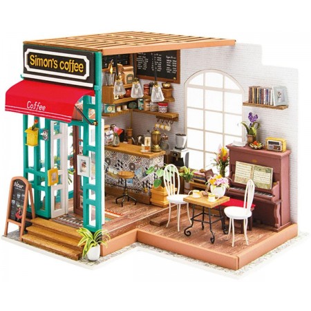 Miniaturowa kawiarnia do robienia zestaw DIY +12 Miniaturowa kawiarnia do robienia zestaw DIY +12
