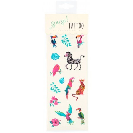 Tatuaże zmywalne Zwierzęta Egzotyczne dla dzieci +3, Souza!