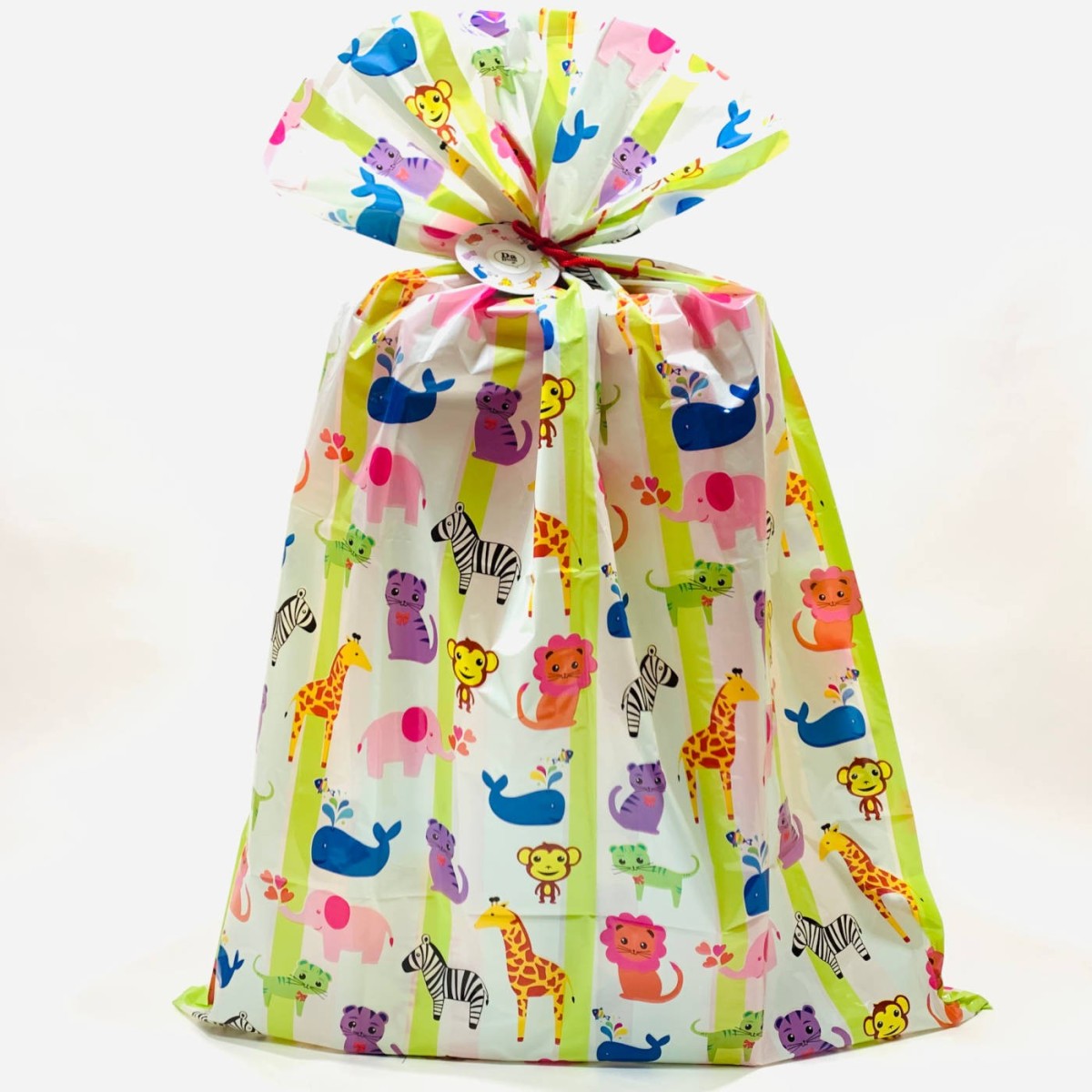 Worek XL do pakowania na prezent wzór zwierzęta