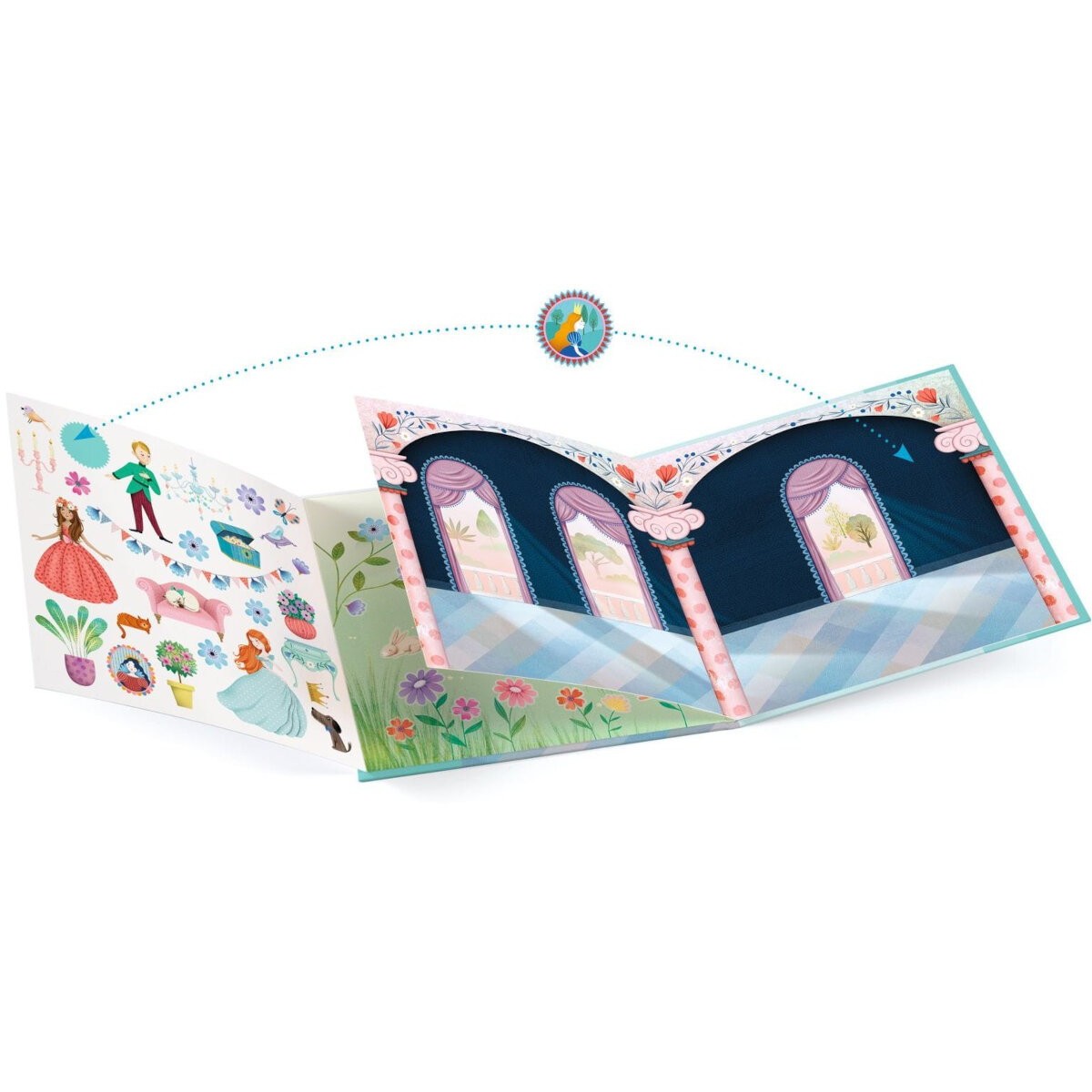 Djeco Zestaw kreatywny z naklejkami Księżniczki +4