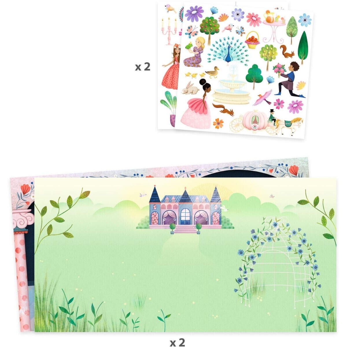 Djeco Zestaw kreatywny z naklejkami Księżniczki +4