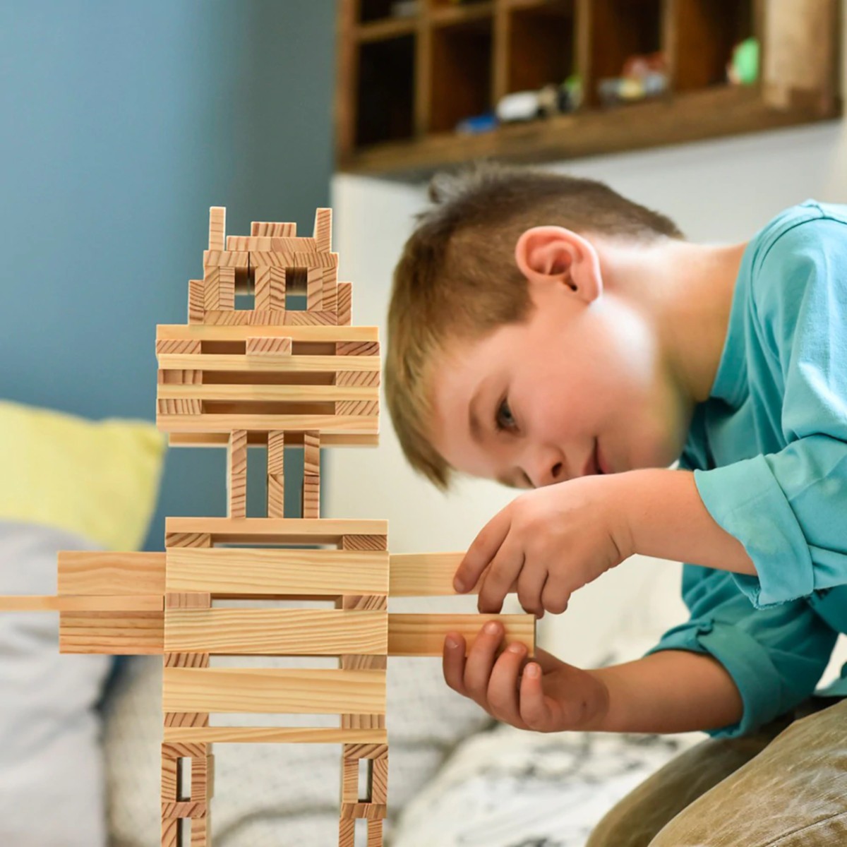 Kapla 100szt drewniane klocki deseczki