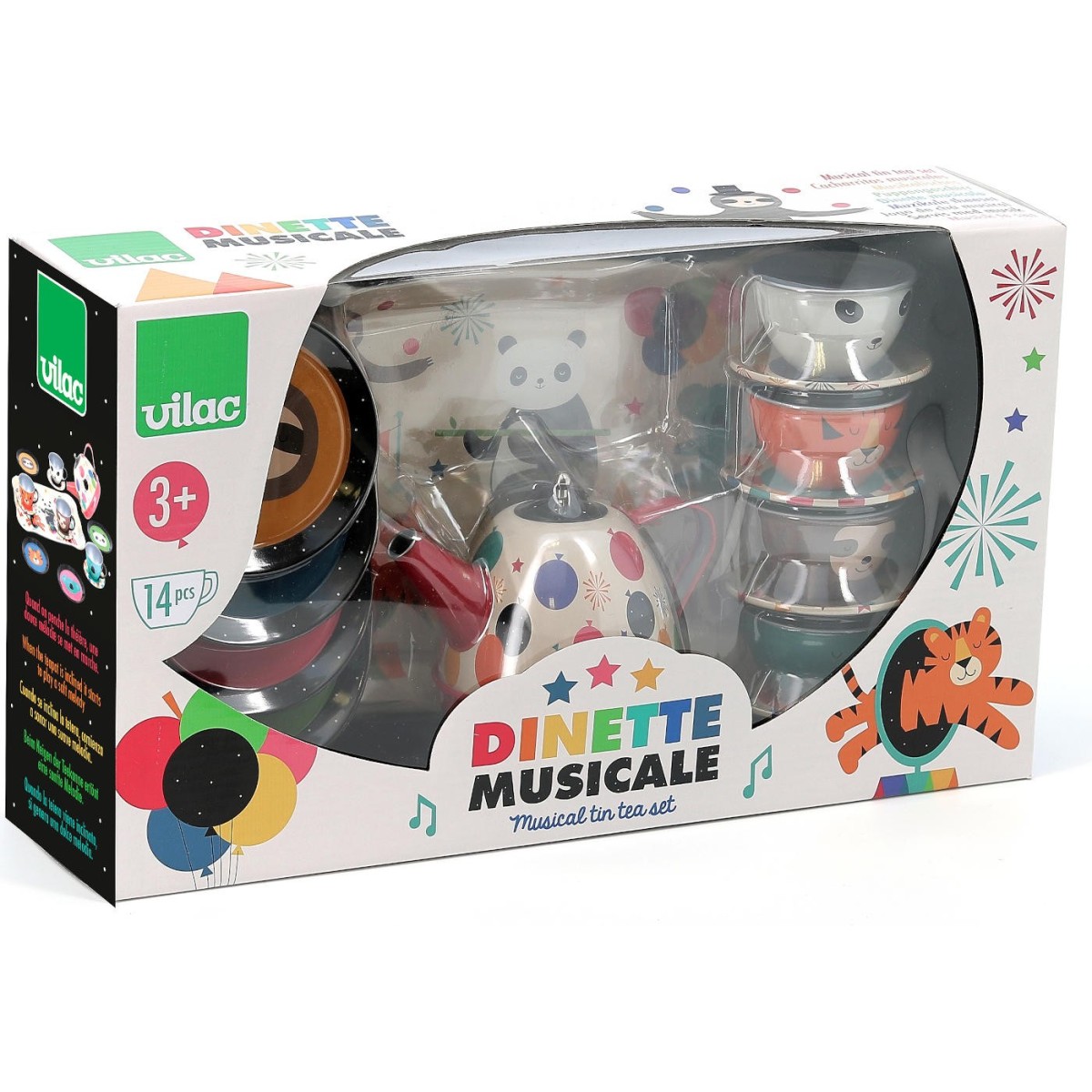 Vilac Metalowy serwis muzyczny Cyrk zabawka od 3 lat Dadum