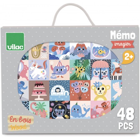 Vilac Gra memo drewniana Iceland 48 elementów +2 Vilac Gra memo drewniana Iceland 48 elementów +2