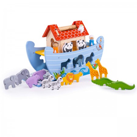 Drewniany sorter kształtów Arka Noego, Bigjigs Toys Drewniany sorter kształtów Arka Noego, Bigjigs Toys