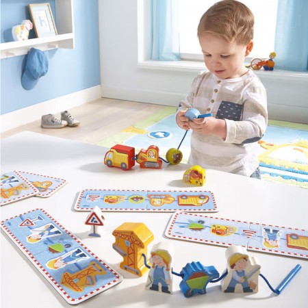 Haba Edukacyjna gra w nawlekanie Na Budowie +18mc Haba Edukacyjna gra w nawlekanie Na Budowie +18mc