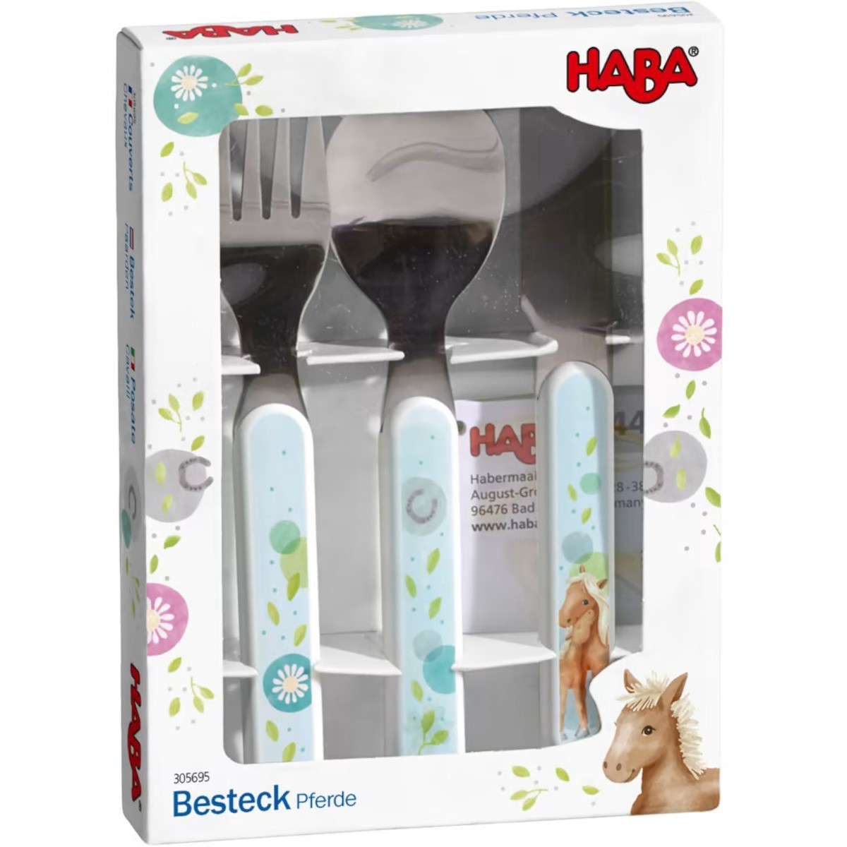 Haba Sztućce dla dzieci Konie komplet 3 szt