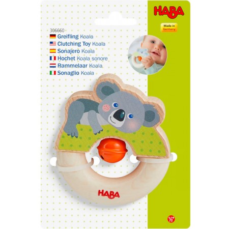 Haba Grzechotka drewniana dla niemowląt Koala +6mc Haba Grzechotka drewniana dla niemowląt Koala +6mc