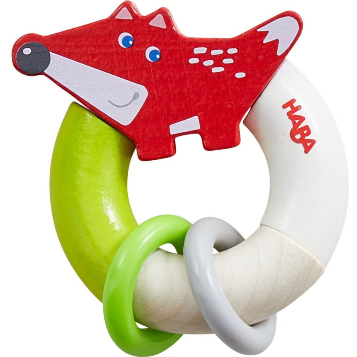 Haba Grzechotka drewniana dla niemowląt Lisek +6mc