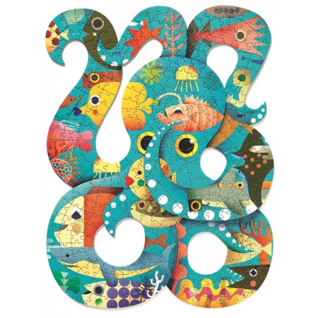 Ośmiornica puzzle 350 elementów Puzz'Art, Djeco Ośmiornica puzzle 350 elementów Puzz'Art, Djeco