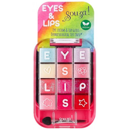 Zestaw do makijażu dla dzieci Eyes & Lips Color, Souza! Zestaw do makijażu dla dzieci Eyes & Lips Color, Souza!