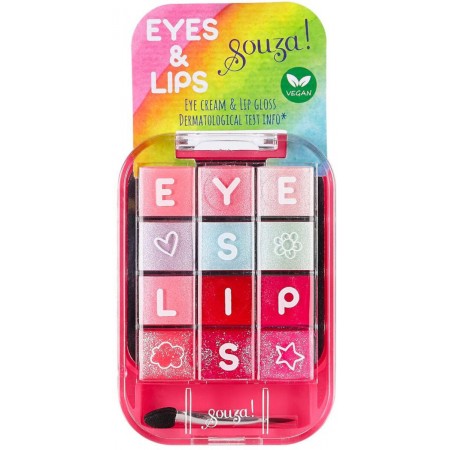 Zestaw do makijażu dla dzieci Eyes & Lips Pastel, Souza! Zestaw do makijażu dla dzieci Eyes & Lips Pastel, Souza!