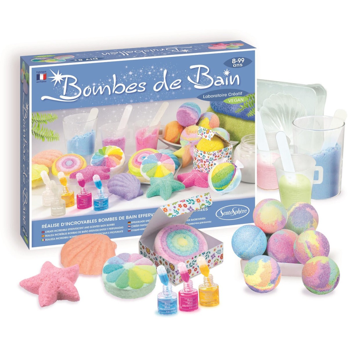 Duże kule do kąpieli Bath Bombs do robienia dla dzieci od 8 lat, SentoSphere