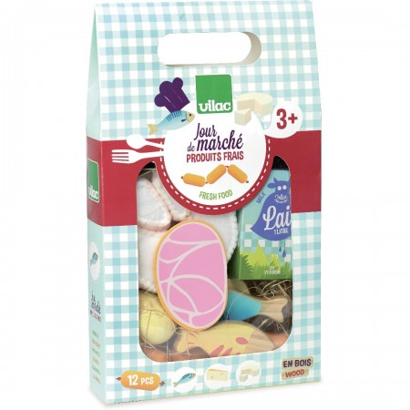 Vilac Produkty spożywcze świeże do zabawy w sklep Vilac Produkty spożywcze świeże do zabawy w sklep