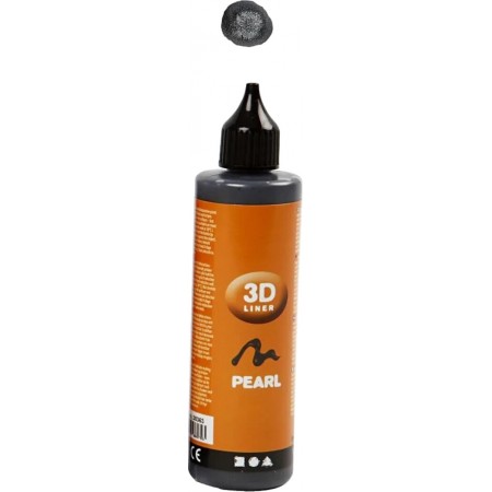 Konturówka Czarna perełki w płynie 100ml, 3D Liner Konturówka Czarna perełki w płynie 100ml, 3D Liner