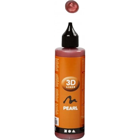 Konturówka Czerwona perełki w płynie 100ml, 3D Liner Konturówka Czerwona perełki w płynie 100ml, 3D Liner