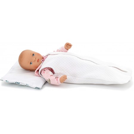 Petitcollin Lalka bobas Sacha z łóżeczkiem 35cm