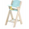 Krzesełko wysokie drewniane dla lalek do 48cm, Petitcollin Krzesełko wysokie drewniane dla lalek do 48cm, Petitcollin