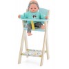 Krzesełko wysokie drewniane dla lalek do 48cm, Petitcollin Krzesełko wysokie drewniane dla lalek do 48cm, Petitcollin