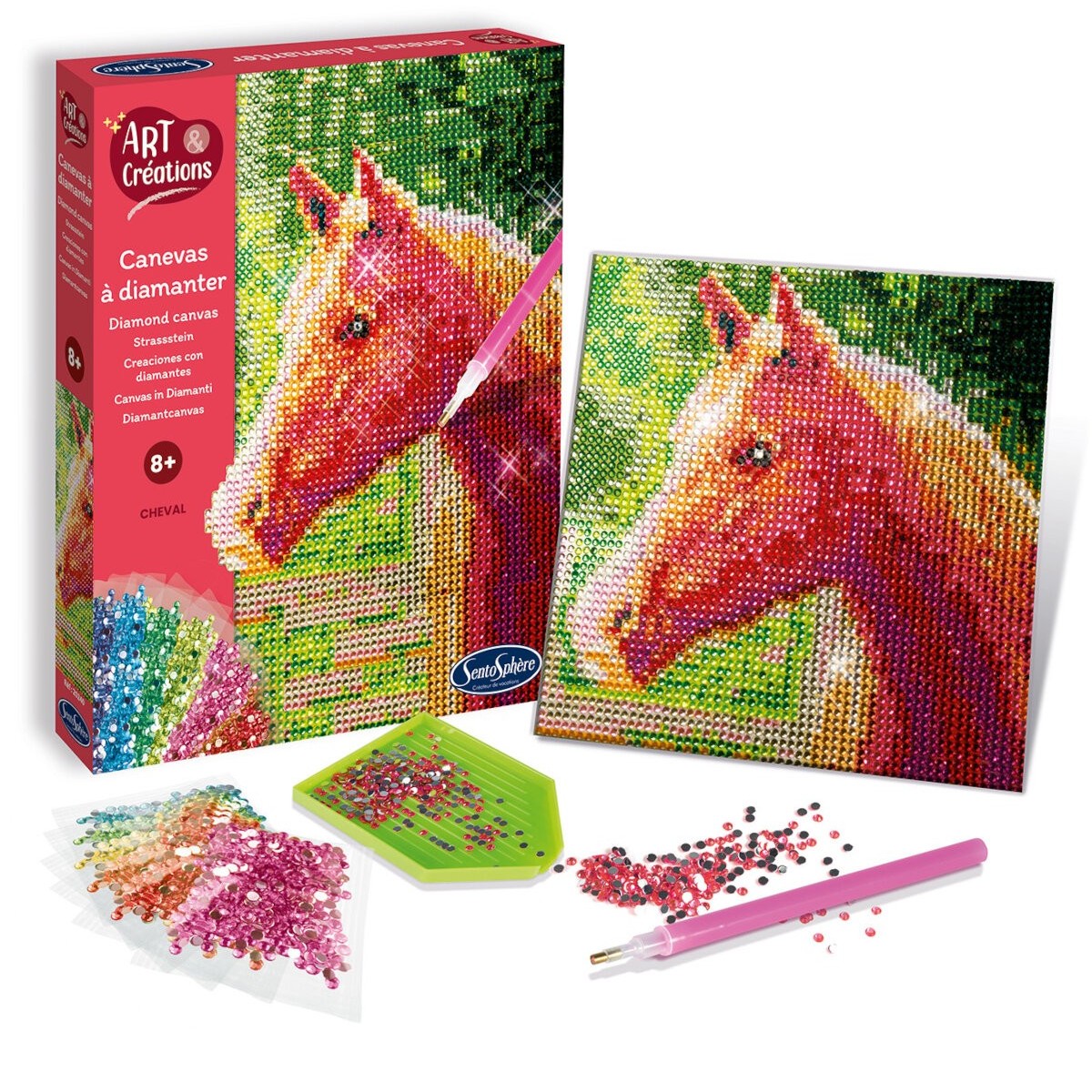 Zestaw kreatywny obraz z diamentami Koń +8, SentoSphere