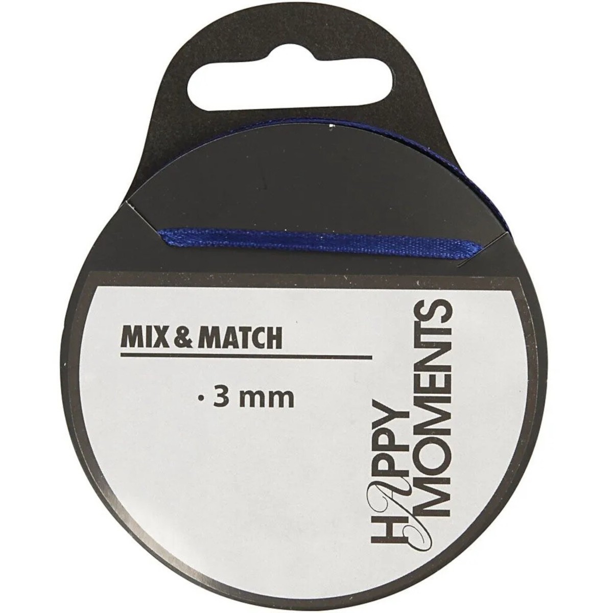 Wstążka satynowa granatowa Dark Blue 1m, Creotime