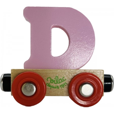 Vilac wagonik kolejowy magnetyczny z literką D - różne kolory