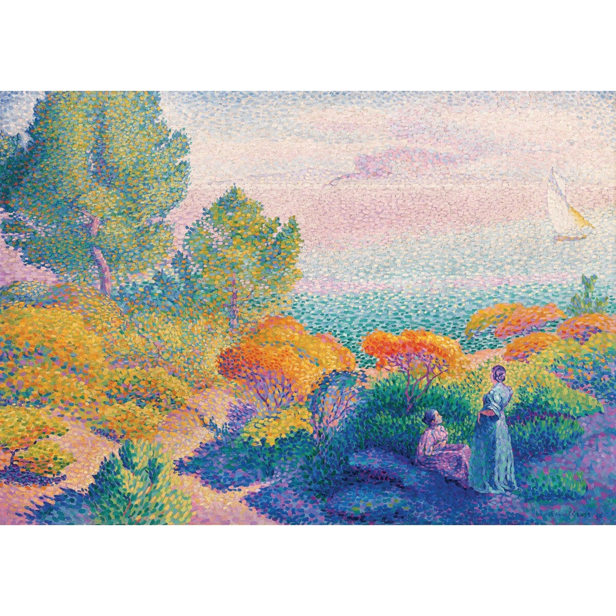 Puzzle 1000 Dwie Kobiety Nad Brzegiem Morza Śródziemnego (Cross), Calypto