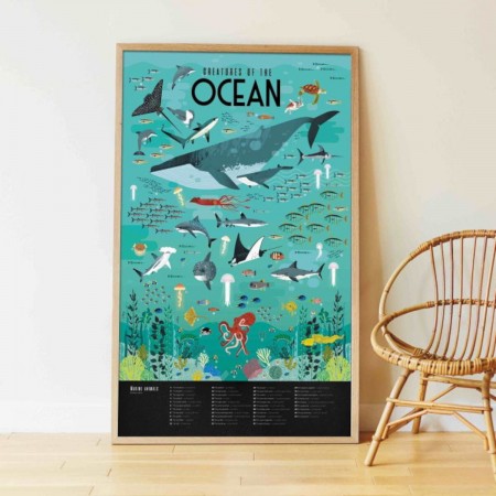 Edukacyjny plakat do wyklejania Ocean +6