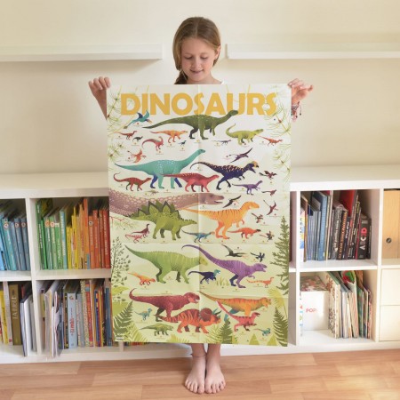 Edukacyjny plakat do wyklejania Dinozaury +7
