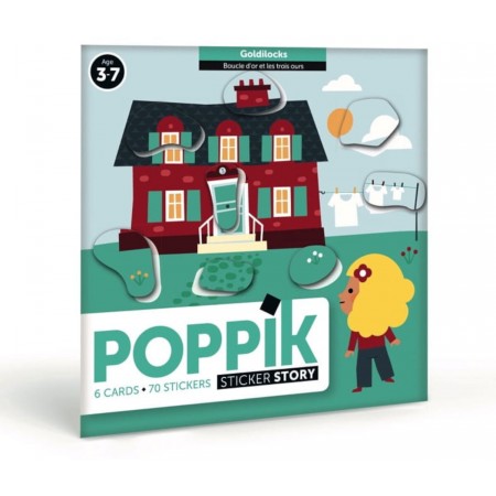 Poppik Złotowłosa książeczka i 70 naklejek Poppik Złotowłosa książeczka i 70 naklejek