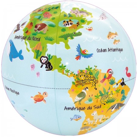 Dmuchany globus edukacyjny i gra Małe Zwierzęta +3 | Dadum