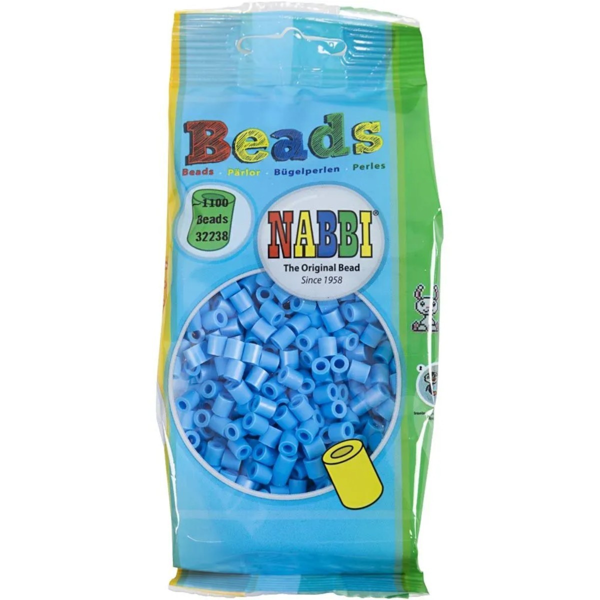 Koraliki do prasowania niebieskie 1100szt 5x5mm, Nabbi